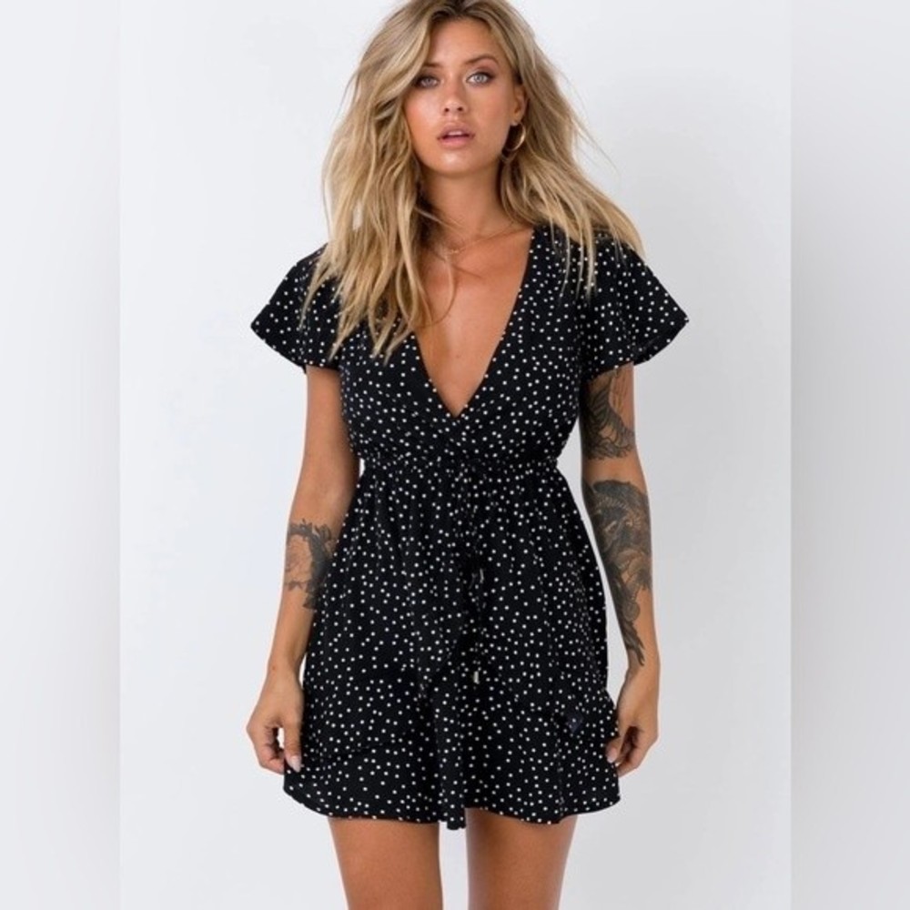 Princess Polly Bobbie Mini Dress Black, 2